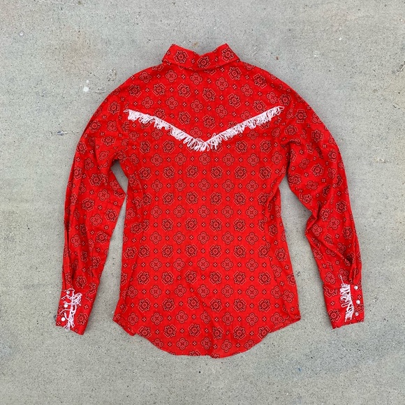 VINTAGE WESTERN PAISLEY LONG SLEEVE! - Picture 5 of 7